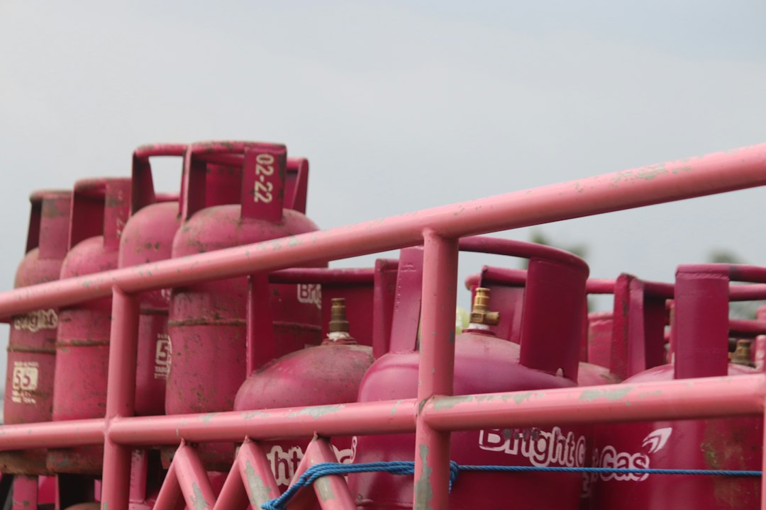 LPG gas cylinder delivery illustration